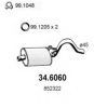 OPEL 852322EX Middle Silencer
